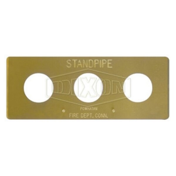 The Right Connection 24-393 Horizontal Mount Wall Plate, 3-5/8 in Nominal, Brass, Domestic